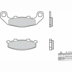 BREMBO Street Sintermetall Bremsbeläge - 07KA11SP für Kawasaki GPX250, KR-1250, ZR550 Suzuki GSX1100, RGV250