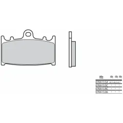 BREMBO Street Sintermetall Bremsbeläge - 07KA13SA für Suzuki GSF1200BANDIT, GSF1250BANDIT, GSF400BANDIT Kawasaki GPZ500, GPZ900, NINJAZX-6R