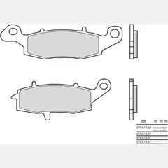 BREMBO Street Sintermetall Bremsbeläge - 07KA18LA für Suzuki DL1000V-STROM, DL650V-STROM, GS500 Kawasaki ER-6F, ER-6N, GPZ1100