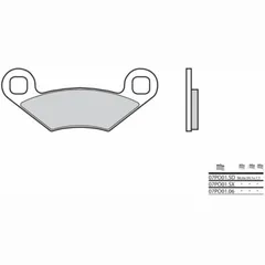 BREMBO Off-Road Sintermetall Bremsbeläge - 07PO01SX für Polaris OUTLAW450, OUTLAW525, RANGER570