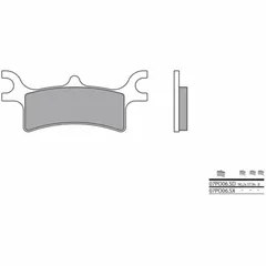 BREMBO Off-Road Sintermetall Bremsbeläge - 07PO06SD für Polaris SCRAMBLER500, SPORTSMAN450, SPORTSMAN500