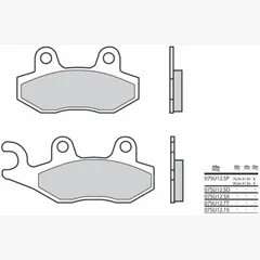 BREMBO Street Sintermetall Bremsbeläge - 07SU12SP für Triumph AMERICA865, AMERICA865EFI, BONNEVILLE1200T120