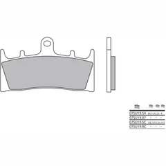 BREMBO Street Sintermetall Bremsbeläge - 07SU19LA für Kawasaki NINJAZX-12R, NINJAZX-6R, NINJAZX-7R Suzuki GSF1200BANDIT, GSX1300HAYABUSA, GSX1400