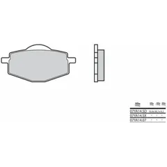 BREMBO Off-Road Sintermetall Bremsbeläge - 07YA14SX für Yamaha DT125, DT200, TT225 Gilera 250OREGONQUAD