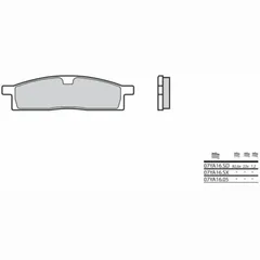 BREMBO Off-Road Sintermetall Bremsbeläge - 07YA16SD für Yamaha TT-R125, YZ65, YZ80