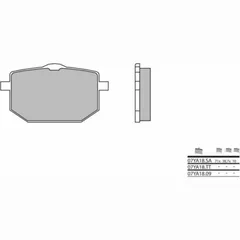 BREMBO Street Sintermetall Bremsbeläge - 07YA18SA für Moto Guzzi NTX750 Yamaha XT600