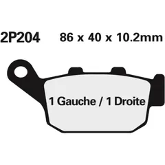 NISSIN Off-Road Halbmetallische Bremsbeläge - 2P-204GS für Triumph DAYTONA600, DAYTONA650, DAYTONA675