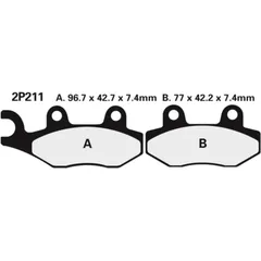 NISSIN Street Halbmetallische Bremsbeläge - 2P-211NS für Triumph, Cagiva, Kawasaki