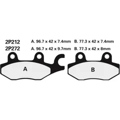 NISSIN Street Halbmetallische Bremsbeläge - 2P-212NS für Triumph, Kawasaki, Cagiva