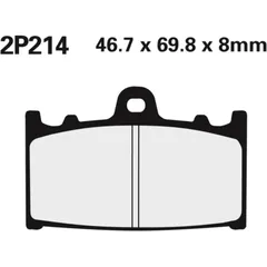 NISSIN Street /Off-Road Sintermetall Bremsbeläge - 2P-214ST für Kawasaki NINJAZX-6R, NINJAZX-9R, ZXR750 Suzuki GSX-R600, GSX-R750