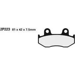 NISSIN Off-Road Halbmetallische Bremsbeläge - 2P-223GS für Honda CR125R, CR250R, CR500R