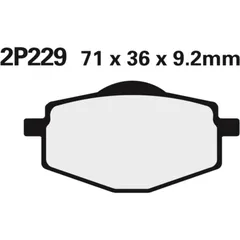 NISSIN Off-Road Halbmetallische Bremsbeläge - 2P-229GS für Yamaha DT125, DT200, TT225