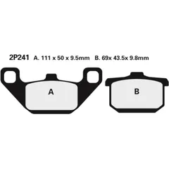 NISSIN Street Halbmetallische Bremsbeläge - 2P-241NS für Kawasaki ELIMINATOR250, ELIMINATOR600, GPZ1000RX