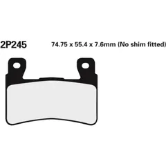 NISSIN Street Halbmetallische Bremsbeläge - 2P-245NS für Honda CB1100, CB1300, CBR600F Hyosung GD250EXIV-R, GT650
