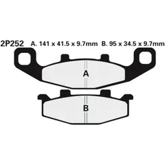 NISSIN Street Halbmetallische Bremsbeläge - 2P-252NS für Kawasaki, Suzuki, Hyosung
