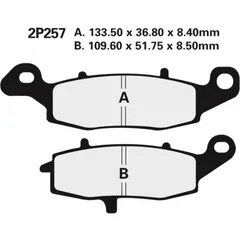 NISSIN Street Halbmetallische Bremsbeläge - 2P-257NS für Suzuki DL1000V-STROM, DL650V-STROM, GS500 Kawasaki ER-6F, ER-6N, GPZ1100