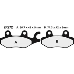NISSIN Street Halbmetallische Bremsbeläge - 2P-272NS für Honda VT125C, XL125VARADERO