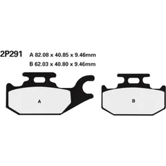 NISSIN Street Halbmetallische Bremsbeläge - 2P-291NS für CAN AM DS250, OUTLANDER400, OUTLANDER500