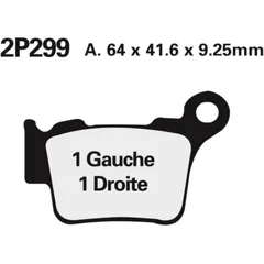 NISSIN Street /Off-Road Sintermetall Bremsbeläge - 2P-299ST für Husqvarna FS450, SM610, SMR449 KTM 450SMR, 525SMR, 560SMR