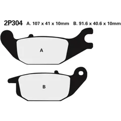 NISSIN Street Halbmetallische Bremsbeläge - 2P-304NS für Honda CBR125R, XL125VARADERO Yamaha TRICITY125