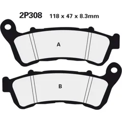 NISSIN Street Halbmetallische Bremsbeläge - 2P-308NS für Honda CB1000R, CB1100, CB1300 Suzuki VLR1800INTRUDER