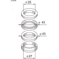 BUZZETTI Lenkkopflagern für Malaguti, Yamaha, MBK