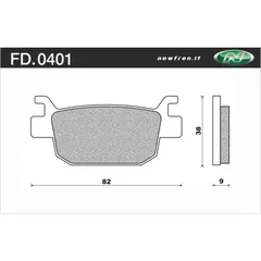 NEWFREN Scooter Organische Bremsbeläge - .FD.0401 BKS für Honda FES150S-WING