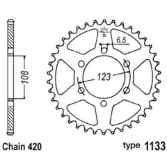 B1 Standard Stahlritzel hinten - 420 für Peugeot XR6502T