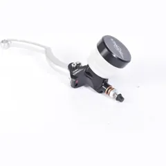 BERINGER Classic Racing Hauptbremszylinder axial Ø 17,5 mm Behälter geschraubt schwarz (Hebel Typ A - 16 cm silber)