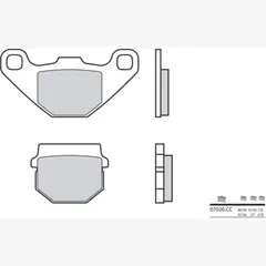 BREMBO Scooter Carbon Keramik Bremsbeläge - 07026CC für Peugeot, Aprilia, Malaguti