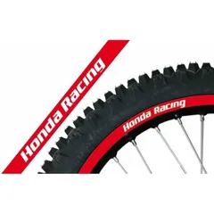 BLACKBIRD Replica for: Honda Racing Wheel Graphic Stickers Red Universal
