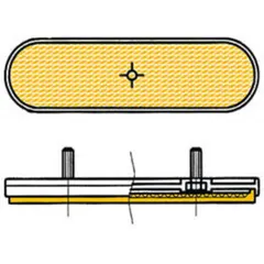 V PARTS Retro-reflector Oval 96x27mm Orange