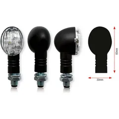 BIHR Bullet LED Indicators Black Universal
