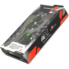 ART Klapphebel schwarz/Schrauben grün paarweise für Kawasaki KX250, KX250F, KX450F