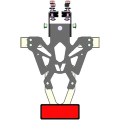 V PARTS License Plate Holder Black for: Kawasaki Z125 for NINJA125