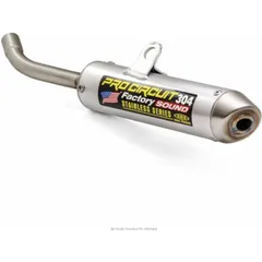 PRO CIRCUIT 304 Muffler Brushed Aluminum/Stainless Steel End Cap for: Yamaha YZ65
