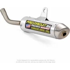 PRO CIRCUIT 304 Muffler Brushed Aluminum/Stainless Steel End Cap KTM/Husqvarna for GAS GAS, Husqvarna 1061985