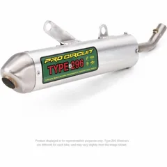 PRO CIRCUIT Schalldämpfer Typ 296 Alu/Endkappe Edelstahl für Kawasaki KX250