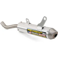 PRO CIRCUIT 304 Muffler Brushed Aluminum/Stainless Steel End Cap for: Kawasaki KX125