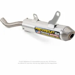 PRO CIRCUIT 304 Muffler Brushed Aluminum/Stainless Steel End Cap for: Kawasaki KX250