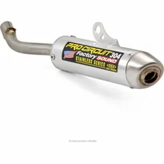 PRO CIRCUIT 304 Muffler Brushed Aluminum/Stainless Steel End Cap for: Yamaha YZ125 for Fantic XE125, XX125 TT-R125