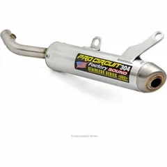 PRO CIRCUIT 304 Muffler Brushed Aluminum/Stainless Steel End Cap for: Yamaha YZ250