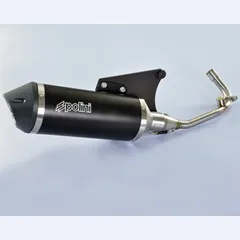 POLINI Maxi-Scooter Full Exhaust System - Black Aluminium Vespa for VESPAPRIMAVERA, VESPAPRIMAVERA1254T, VESPASPRINT