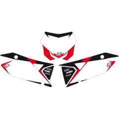 BLACKBIRD Graphic Front Plate Stickers White for: Suzuki RM-Z450