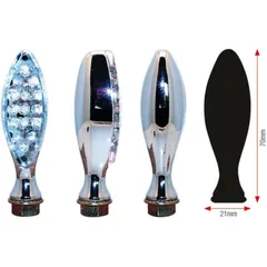 BIHR Elipse LED Indicators Chromed Metal Universal