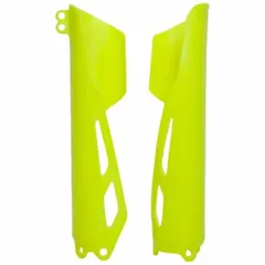 RACETECH Fork Guards - Neon Yellow for CRF450L, CRF450R, CRF450X