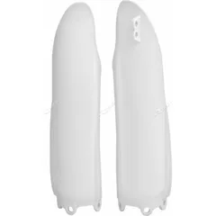 RACETECH Fork Guards - White for TT-R125, YZ125, YZ250