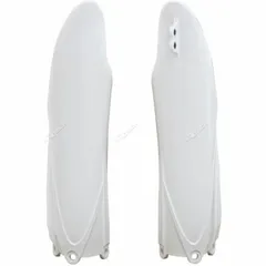 RACETECH Fork Guards - White for Yamaha TT-R125, YZ125, YZ250