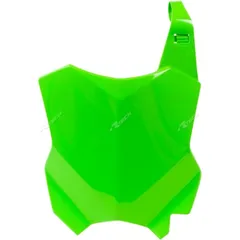 RACETECH Front Number Plate Neon Green for: Kawasaki for KX250, KX250F, KX450
