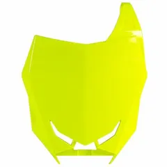 RACETECH Front Number Plate Neon Yellow for: Suzuki RM-Z450 for RM-Z250